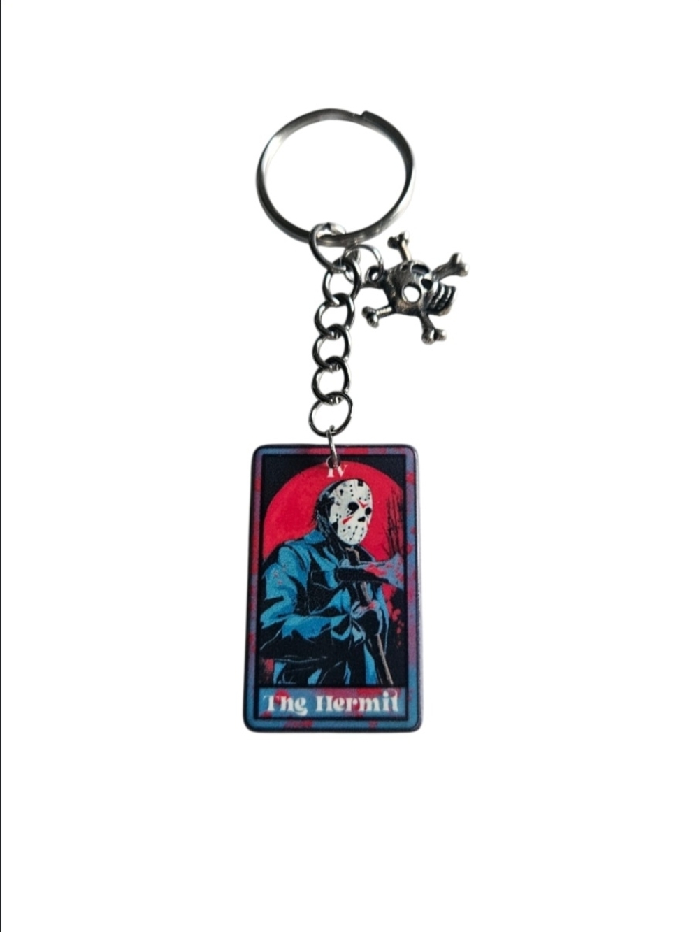 Friday The 13th Horror Tarot Card Keychain - The Hermit